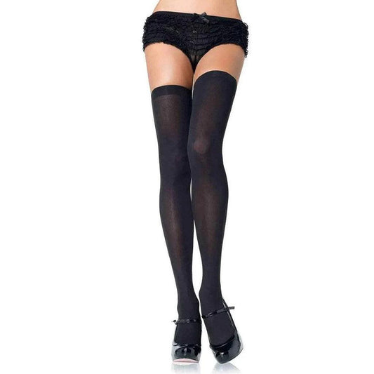 Leg Avenue Opaque Thigh-High Stockings, Black