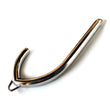 Load image into Gallery viewer, The Steel Vaginal Hook/Hanger is displayed against a blank background. It is J-shaped and made of shiny stainless steel. The hook has a ring at the top and bottom.