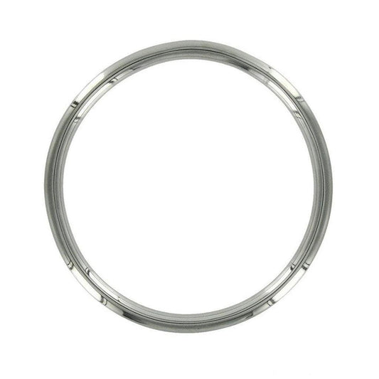 The Shibari Suspension Ring is displayed against a blank background. It is a silver, stainless steel ring.