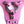 Load image into Gallery viewer, A close-up of the center of the pink leather La Strap On harness, showing the two different-sized silver metal O-rings that it comes with.
