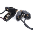 Load image into Gallery viewer, A pair of Mystim Barry Bite Bi-Polar Clamps are displayed against a blank background.
