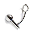 Load image into Gallery viewer, The stainless steel Trailer Hitch Power Train plug is displayed against a blank background. It is a slightly curved rod with a ring at the end attached to a straight rod with a ball at the end.
