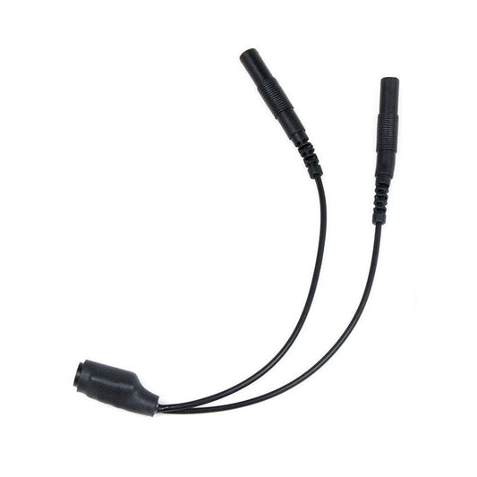 A Mystim Adaptor Wire 2mm Round Plug (Female) is displayed against a blank background.