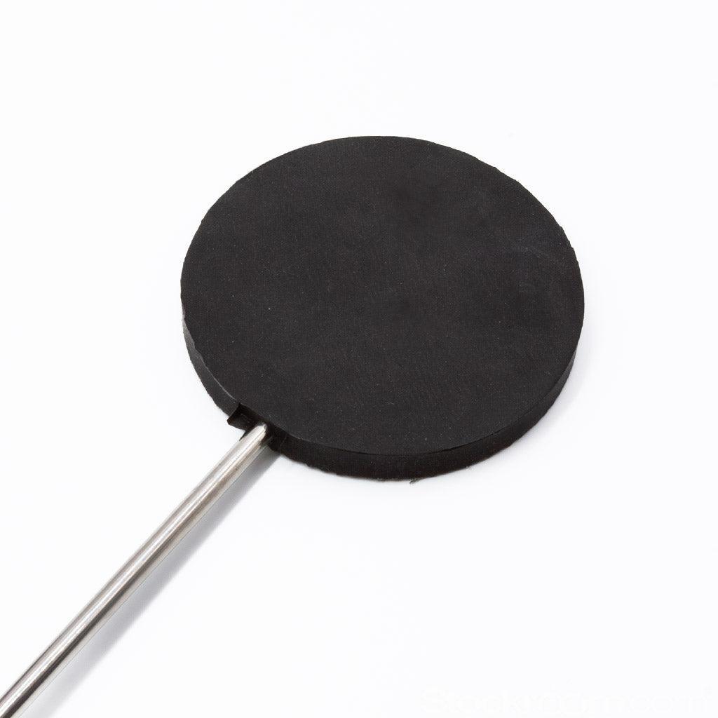 Black Silicone Lolly Crop, Steel Handle