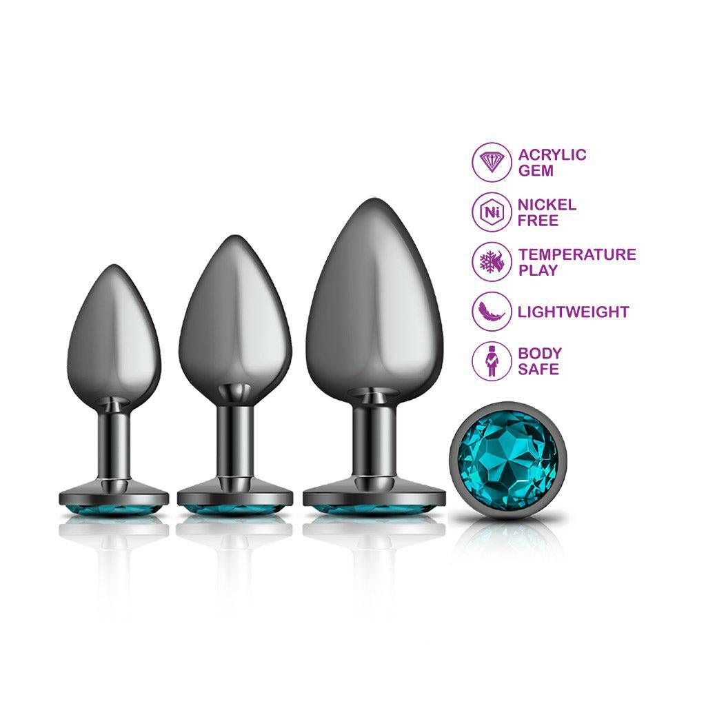 Charms Gunmetal Anal Trainer Kit Teal