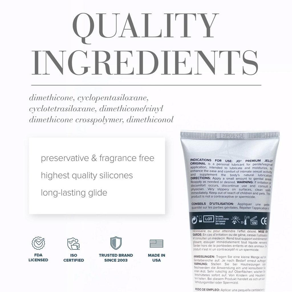 Jo Premium Silicone Jelly Lubricant, 4oz