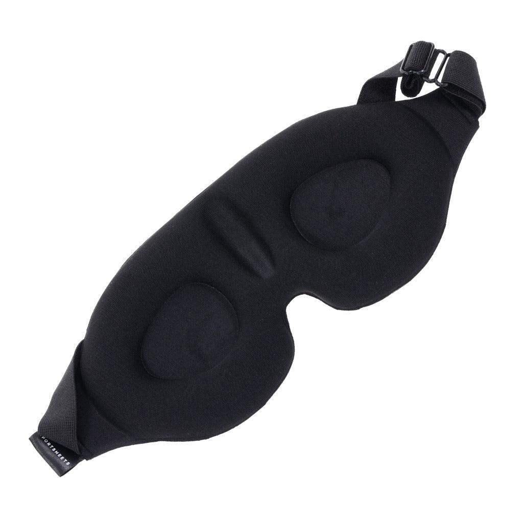 Reverse of the the Total Blackout Blindfold, showing the recessed foam sections that allow the wearer to open their eyes while blindfolded.