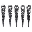 Load image into Gallery viewer, 5 Metal finger tips, with ornate designs and coming to a sharp point at the end.