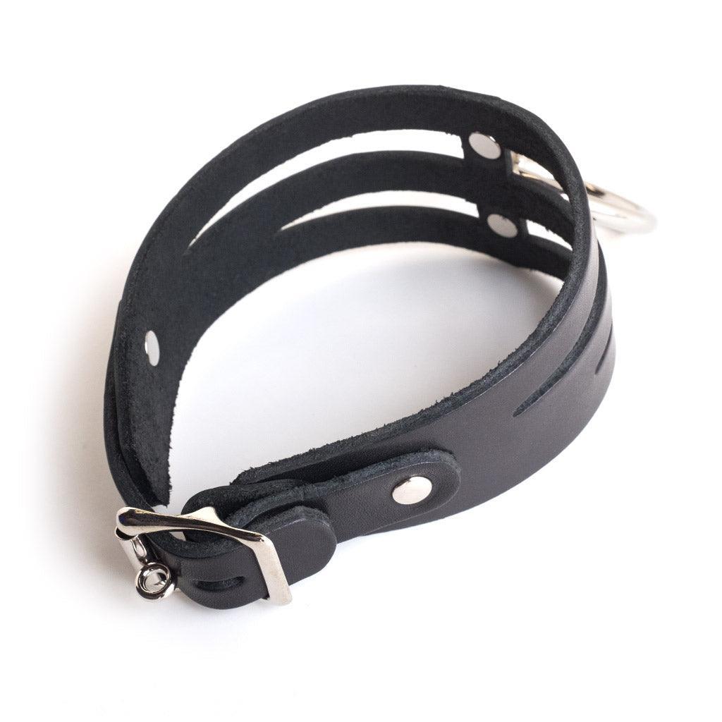 The STK Lux "Sub" Collar is shown from the back against a blank background. The collar has a silver lockable buckle.