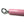 Load image into Gallery viewer, A closeup of the metal eyehole on the end of the Pink Adjustable Spreader Bar is shown against a blank background.
