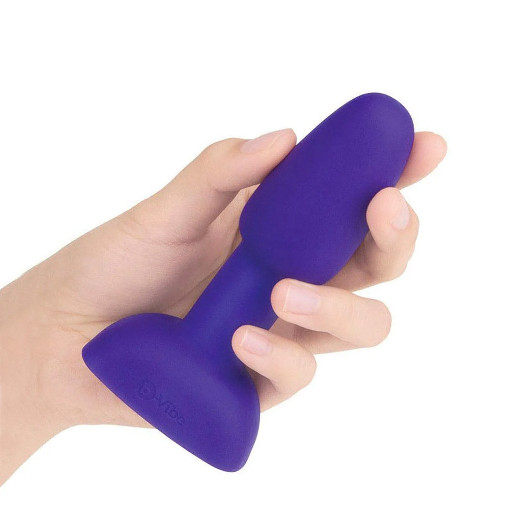 b-Vibe Petite Rimming Butt Plug, Purple-The Stockroom