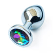 Load image into Gallery viewer, Pride Rainbow Stainless Steel Butt Plug, Med-The Stockroom