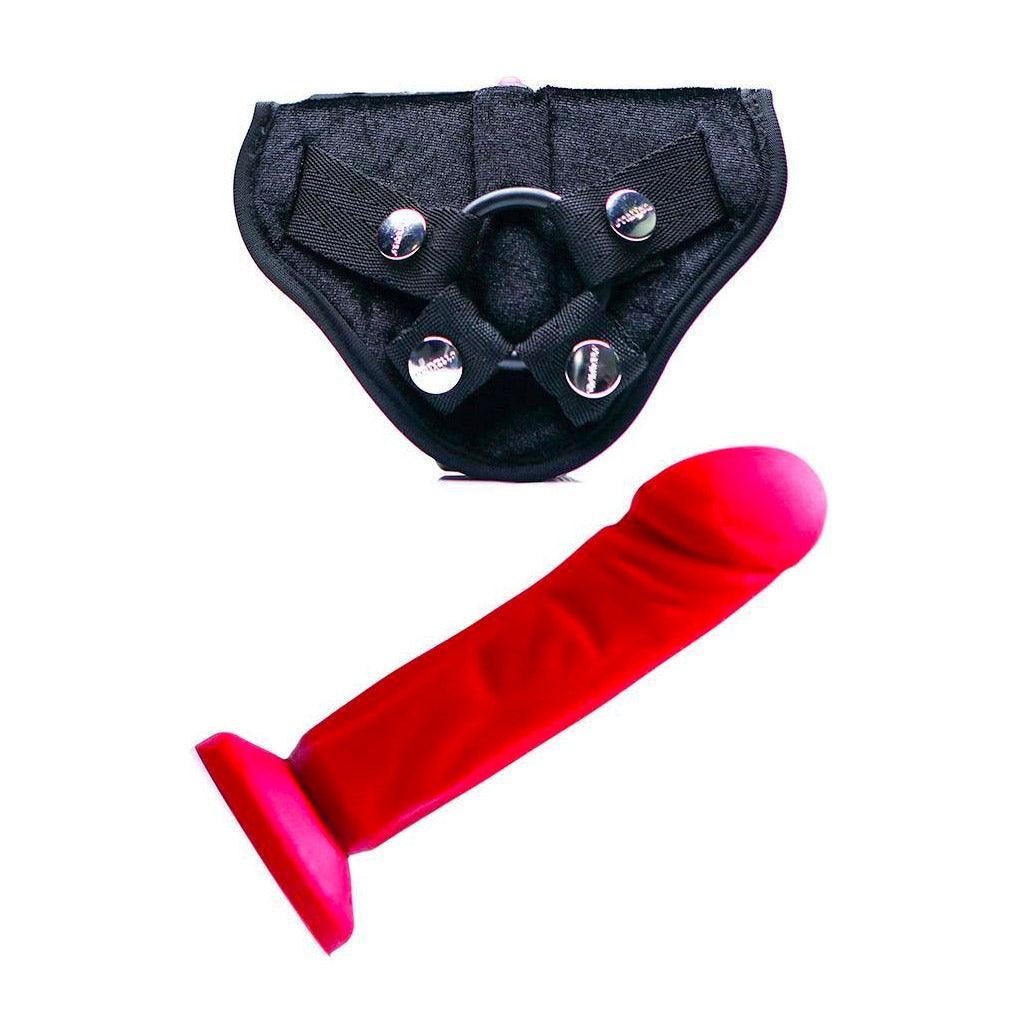 Tantus Vamp Strap On Kit w/ Red Silicone Dildo Tantus Vamp Strap On Kit w/ Red Silicone Dildo