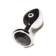 Load image into Gallery viewer, Jewel Stainless Steel Butt Plug, Black-The Stockroom