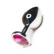 Load image into Gallery viewer, Jewel Stainless Steel Butt Plug, Hot Pink-The Stockroom