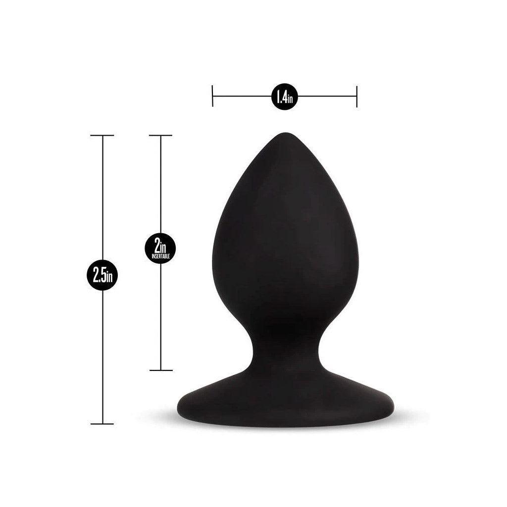 Temptasia Slut Silicone Butt Plug, Black-The Stockroom