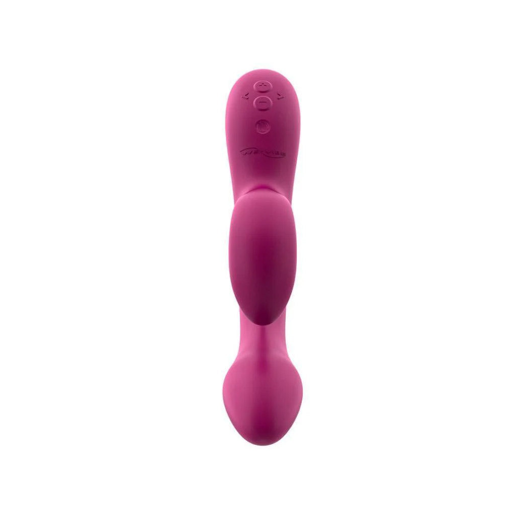 The We-Vibe Nova 2 Rabbit Vibrator is shown from the front against a blank background, displaying its controls.