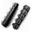 Load image into Gallery viewer, A pair of the Premium Arm Splints With Locking Buckles is displayed against a blank background. It has five adjustable buckles down the length of it, and each one has a D-ring.