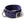Load image into Gallery viewer, The Purple Leather Collar with a Locking Buckle is shown against a blank background. The collar is a wide piece of purple leather with a narrower, notched strip of leather wrapped over it. It has a silver D-ring and buckle.
