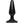 Load image into Gallery viewer, The Black Anal Plug, size Medium by Doc Johnson is shown against a blank background. It is a black rubber butt plug.
