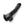 Load image into Gallery viewer, The Colours 8&quot; Silicone Black Dildo is shown against a blank background. The dildo is realistically styled with balls and veins and has a suction cup base.
