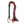 Load image into Gallery viewer, The Saffron Braided Flogger is shown against a blank background. It is a red and black BDSM impact play tool.
