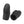 Load image into Gallery viewer, A pair of Electrastim Silicone Noir Explorer Finger Sleeves are shown against a blank background. They are matte black and are shaped like finger tips with a small cable receptor on the back.
