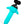 Load image into Gallery viewer, The Odile Butt Plug Dilator in Aqua is shown against a blank background. The toy has a smooth insertable portion with a flared base and a black turn key at the base.
