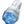 Load image into Gallery viewer, The Fleshlight Turbo Thrust Blue Ice Masturbator is shown against a blank background. The material of the fleshlight is transparent blue, and the case is clear.
