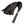 Load image into Gallery viewer, The Cow Leather Interchangeable Flogger Head 1&quot; in Black is shown attached to the Black Interchangeable Handle against a blank background.
