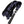 Load image into Gallery viewer, The Metallic Cow Leather Interchangeable Flogger Head 1&quot; in Dark Blue is shown attached to the Black Interchangeable Handle against a blank background.
