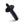 Load image into Gallery viewer, A Le Wand Crystal Slim Wand made of Black Obsidian is shown against a blank background. The toy has a textured sleeve made of black silicone on it for external stimulation.
