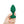 Load image into Gallery viewer, A hand is shown holding up the b-Vibe Vibrating Jewel Butt Plug in Emerald against a blank background.
