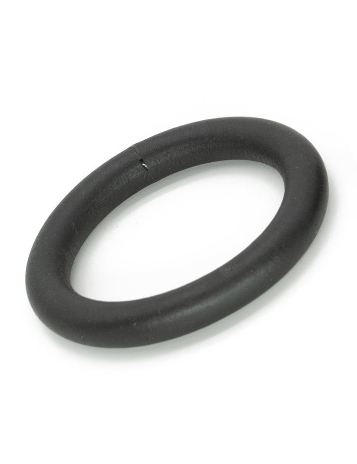 The thin cock ring from the Kinklab Neoprene Cock Ring Set is shown against a blank background.