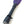 Load image into Gallery viewer, A close-up of the Purple Devil Leather Flogger By Dragontailz handle is displayed against a blank background, showing the silver ornamental cap on the end of the handle. 
