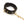 Load image into Gallery viewer, A close-up of the Brown Leather Collar With Gold Accent Hardware is shown against a blank background. The leash is clipped onto one of the D-rings.
