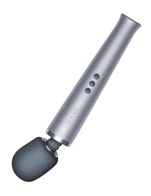 A Le Wand Rechargeable Vibrating Massager in Grey is shown against a blank background.