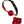 Load image into Gallery viewer, The Rose Ball Gag is displayed taken apart against a blank background. The gag has a leather strap with gold hardware and a red silicone ball in the center with a hole. A red silicone rose with a plug in the back is in front of the gag.
