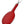 Load image into Gallery viewer, The Saffron Ping Pong Paddle, made of red vegan leather with a black wrist loop on the handle, is displayed against a blank background.
