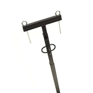 The top half of the Cock And Ball CBT Pillory in black is shown against a blank background.