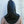 Load image into Gallery viewer, The Leather Guillotine Hood is shown on a man with dark chest hair standing in front of a white wall. The hood fits loosely and has a point at the top and a U-shaped bottom that reaches his chest.
