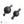 Load image into Gallery viewer, The ball gags for the Vondage Pet Play K9 Muzzle with a Removable Ball Gag are shown against a blank background. The one on the left is large, and the one on the right is small. They are made of matte black silicone.
