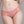 Load image into Gallery viewer, A close-up of a woman&#39;s stomach and thighs is shown in front of a grey backdrop. She wears the Cheeky Panty by Syren Latex in rose pink. The panties are low rise and provide full coverage in the front.
