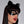 Load image into Gallery viewer, A headshot of a woman with dark hair and red lipstick shot against a grey backdrop. She wears the Kitten Headband in black by Syren Latex. She also wears a black latex mistress mask.
