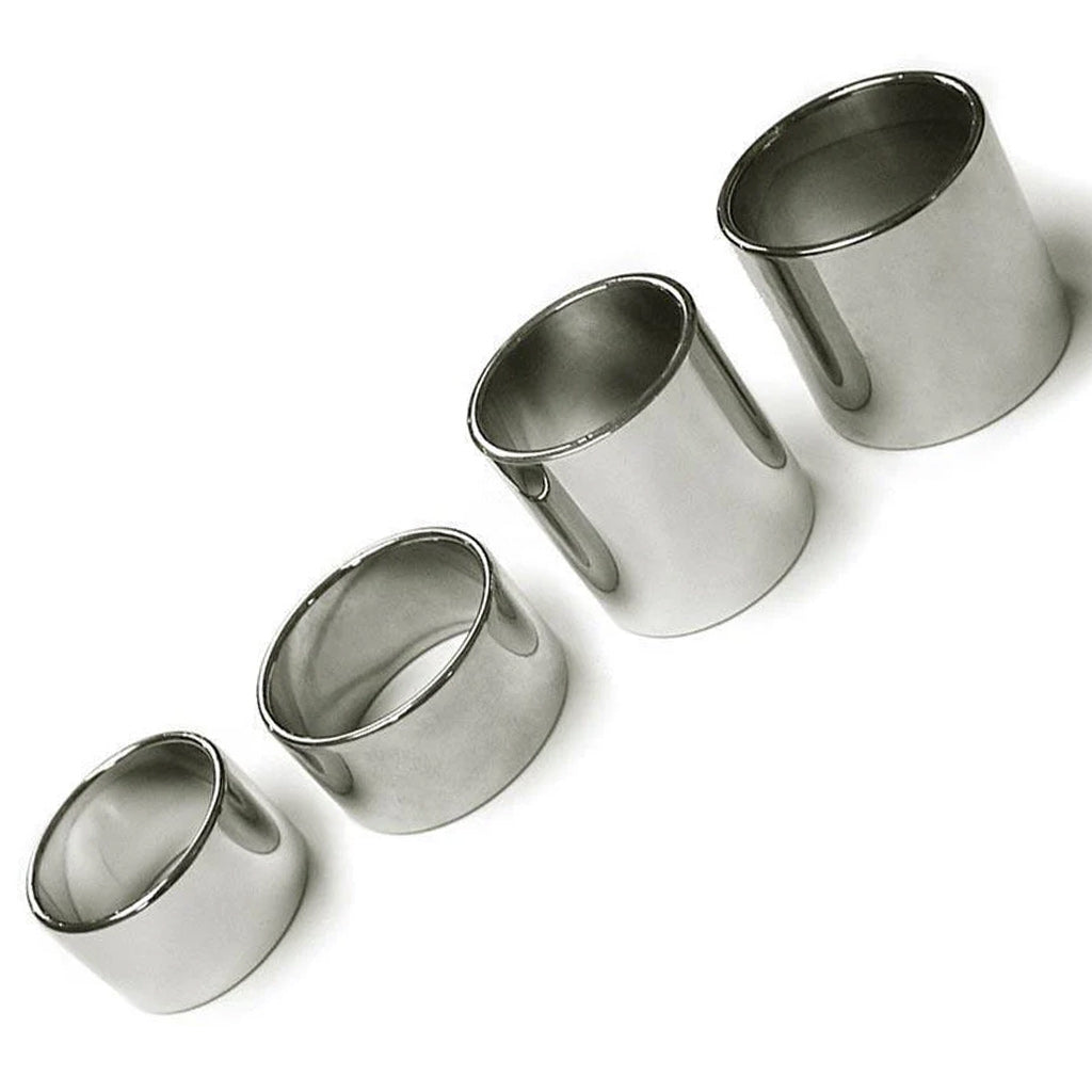 All sizes of the Chrome Ball Stretcher is shown against a white background .
