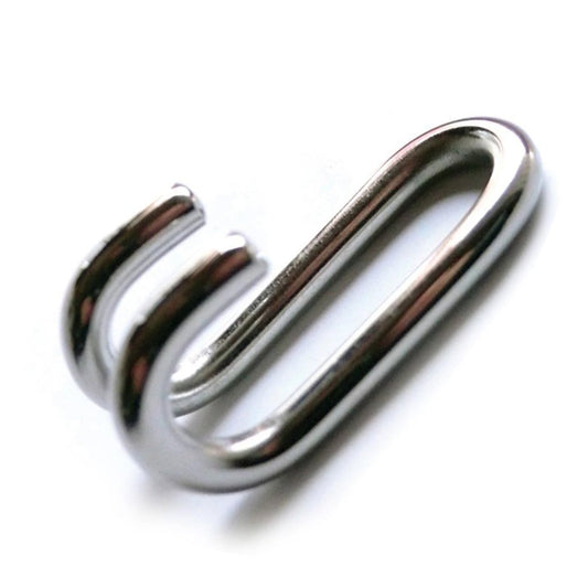 The Steel Nose Hook is displayed against a blank background. It is a piece of steel shaped like a U with rounded hooks on each end.