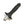 Load image into Gallery viewer, The Dildo Attachment For Scott Paul&#39;s Humiliator Gag, made of matte black, semi-realistic silicone dildo attached to a metal rod, is displayed against a blank background.
