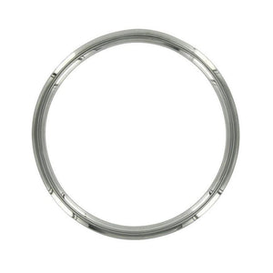 The Shibari Suspension Ring is displayed against a blank background. It is a silver, stainless steel ring.