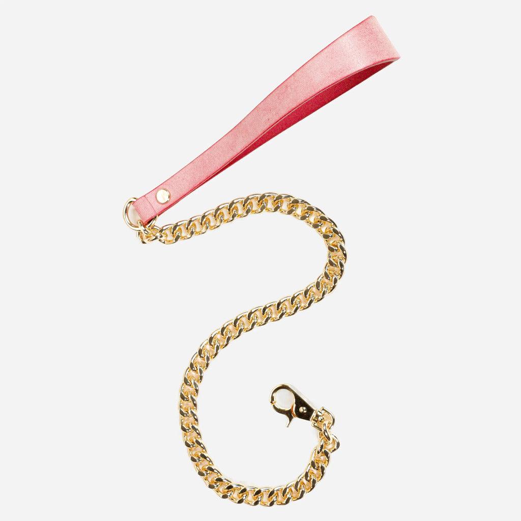 Luxury Leather and Chain Leash by Neon Coyotes-Stockroom