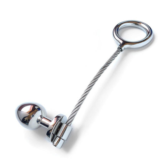 The cable cock ring with anal plug is shown on a white background.